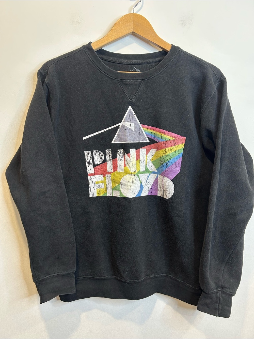 Pink Floyd Crewneck Graphic Print Sweatshirt Black